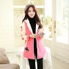 TE2567YZFZ Winter stars sleeve wool lining maternity coat with cap