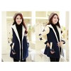 TE2567YZFZ Winter stars sleeve wool lining maternity coat with cap