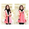 TE2567YZFZ Winter stars sleeve wool lining maternity coat with cap