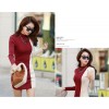 TE2709XYD Korean fashion contract color splicing slim dress