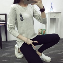 TE2816MLCS Japanese fashion cartoon print cute long sleeve t-shirt