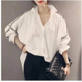 TE3366XLZ Japanese fashion vintage batwing sleeve loose blouse