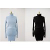 TE5001YYM Turtleneck tight hip long sleeve knitting dress