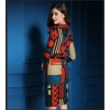 TE5782WJYY Europe fashion temperament irregular print dress