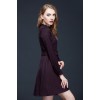 TE5856NS OL Autumn slim waist England checks lace ornament dress