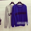 TE5909QBY Trendy stereoscopic letters eyes back loose sweatshirt