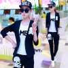 TE6027DYG Korean fashion casual sports style three piece suit