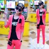 TE6027DYG Korean fashion casual sports style three piece suit