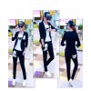 TE6027DYG Korean fashion casual sports style three piece suit