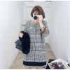 TE6303YZS Thicken woolen color matching checks dress