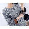 TE6303YZS Thicken woolen color matching checks dress