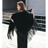 TE6312YZS Europe fashion triangle wool tassel multipurpose shawl