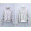 TE6317MDS Fashion twist pattern warm cony hair pullover sweater