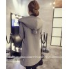 TE6317MN Korean fashion pocket coat with cap