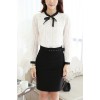 TE6601SOLO Elegant thicken wool knot lace backing shirt