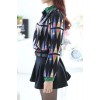 TE6631SOLO Korean fashion thicken wool print long sleeve shirt