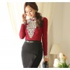 TE6635SOLO Thicken stereoscopic embroidery relieve lace backing shirt