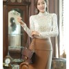 TE6635SOLO Thicken stereoscopic embroidery relieve lace backing shirt