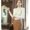 TE6635SOLO Thicken stereoscopic embroidery relieve lace backing shirt