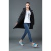 TE6670YYM Winter casual pure color down long coat with cap