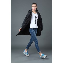 TE6670YYM Winter casual pure color down long coat with cap
