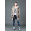 TE6670YYM Winter casual pure color down long coat with cap