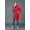 TE6670YYM Winter casual pure color down long coat with cap