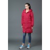 TE6670YYM Winter casual pure color down long coat with cap