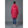 TE6670YYM Winter casual pure color down long coat with cap