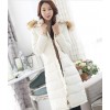 TE6671YYM Korean style fur collar down long coat with cap