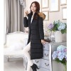 TE6671YYM Korean style fur collar down long coat with cap