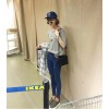 TE716HLSS Simple spandex slim pencil jeans