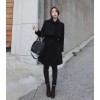 TE7895XHHB Korean fashion slim temperament lacing waist long coat