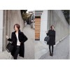 TE7895XHHB Korean fashion slim temperament lacing waist long coat