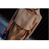 TE7895XHHB Korean fashion slim temperament lacing waist long coat