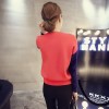 TE8250BLFS New style color matching letters pullover knitting tops