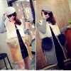 TE8252BLFS Winter fashion knitting sleeve splicing berber fleece coat