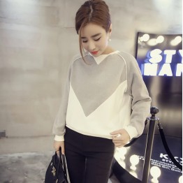 TE9938LLJ Autumn contact color loose sweatshirt