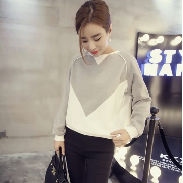 TE9938LLJ Autumn contact color loose sweatshirt