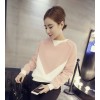 TE9938LLJ Autumn contact color loose sweatshirt