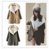 TE5837NHWL Japanese fashion lamb wool knitting sleeve coat