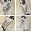 TE5837NHWL Japanese fashion lamb wool knitting sleeve coat