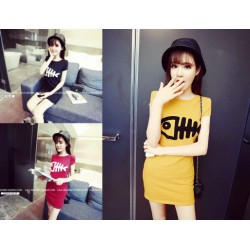 TE8943JYFS Embroidery fish skull cotton dress