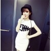 TE8943JYFS Embroidery fish skull cotton dress