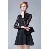 TE9087LLYG Europe fashion lace sleeve slim waist dress