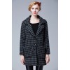 TE9088LLYG Houndstooth three buttons pocket woolen coat