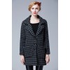 TE9088LLYG Houndstooth three buttons pocket woolen coat