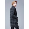 TE9088LLYG Houndstooth three buttons pocket woolen coat