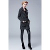 TE9088LLYG Houndstooth three buttons pocket woolen coat