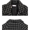 TE9088LLYG Houndstooth three buttons pocket woolen coat